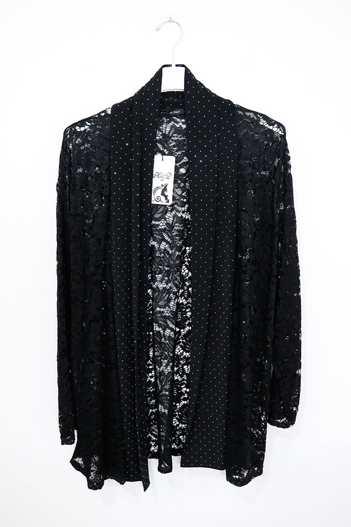 Giacca di pizzo con strass
