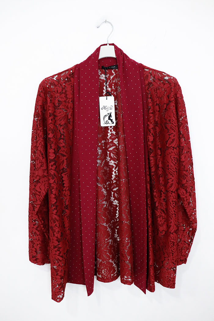 Giacca di pizzo con strass