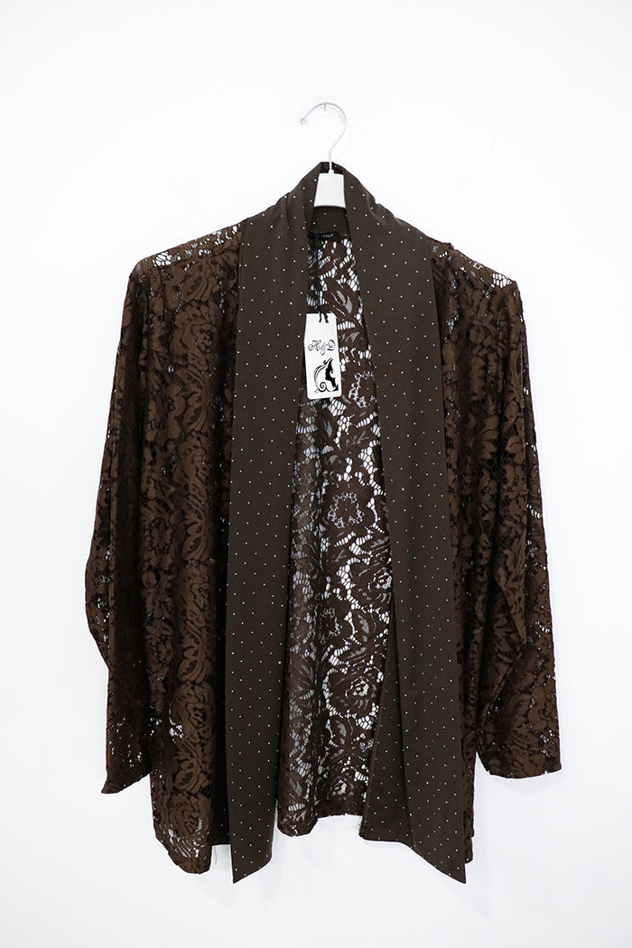 Giacca di pizzo con strass
