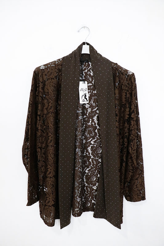 Giacca di pizzo con strass