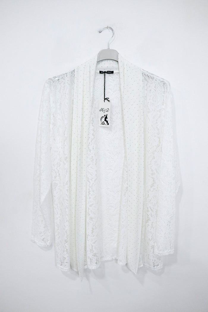 Giacca di pizzo con strass